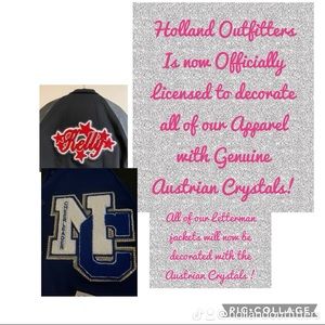 We are now licensed to decorate our apparel with Genuine Austrian Crystals!!